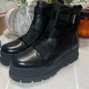 UGG Black Combat & Moto Boots